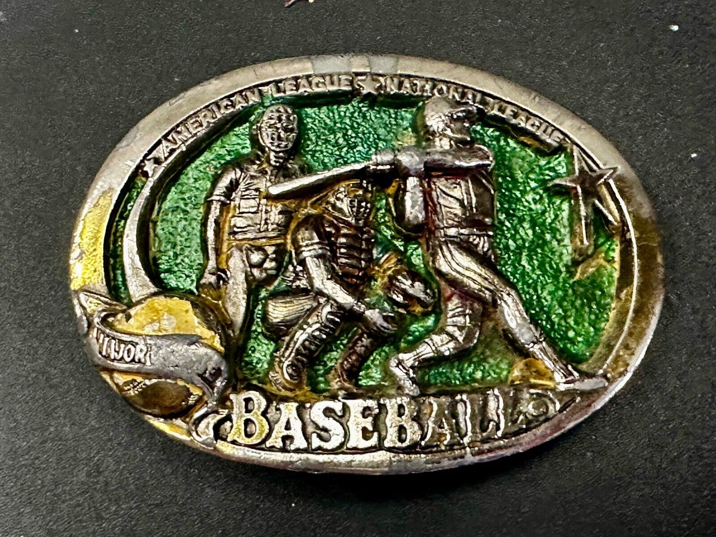 Baseball American & National League Vtg 1982 The Great American Belt Buckle Co