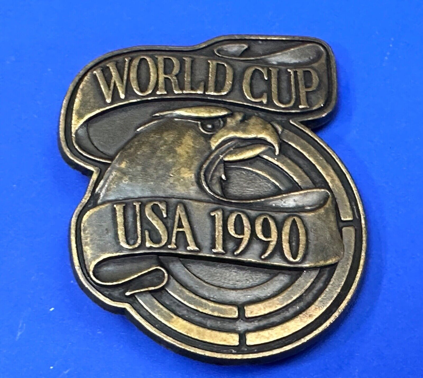 1990 USA World Cup Games Mens National Soccer Commemorative belt buckle