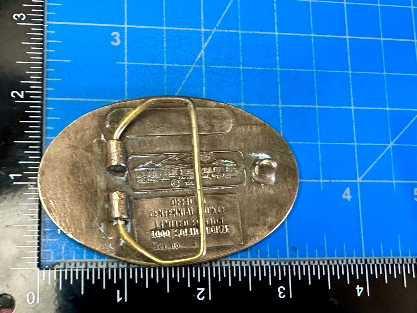 1982 Pocatello Idaho Train Centennial Solid Bronze Western Heritage Belt Buckle