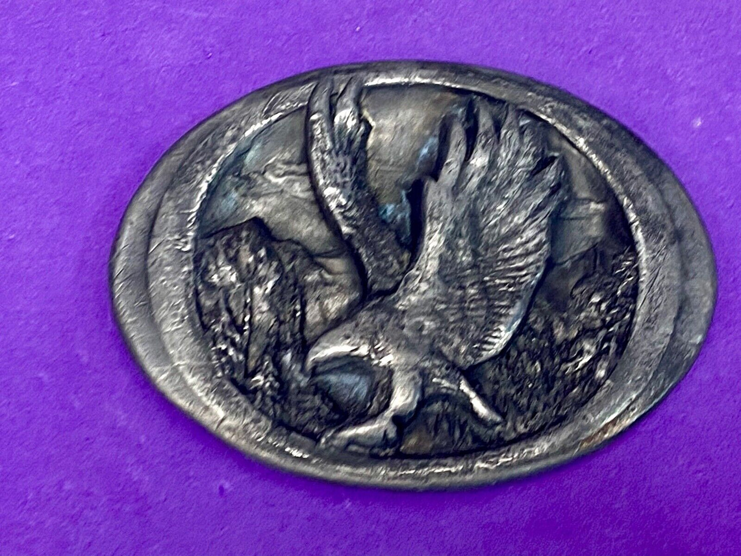 1988 Colorado American Patriotic Eagle Belt Buckle C&J