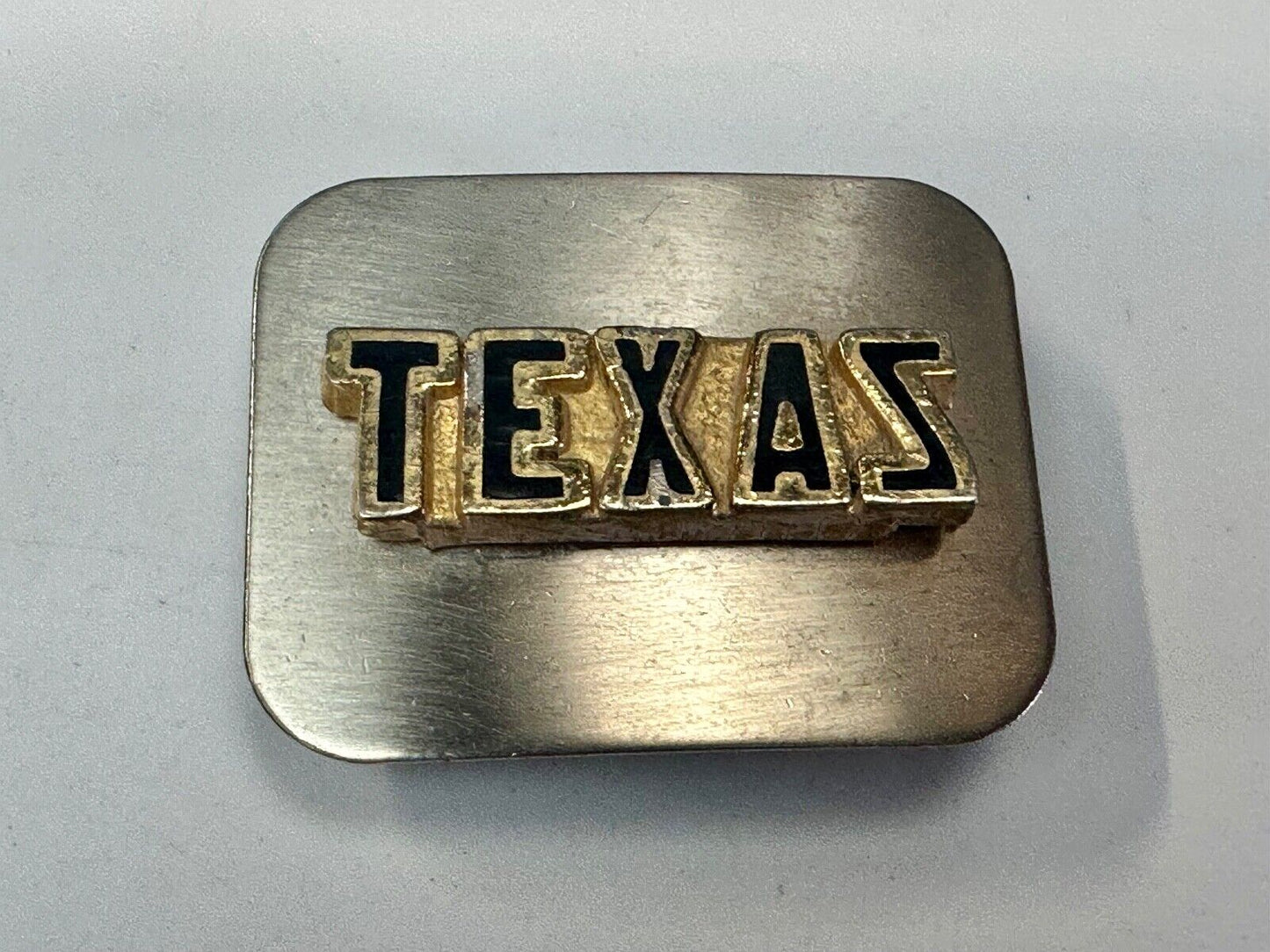 TEXAS - Raised Block letters state pride vintage belt buckle