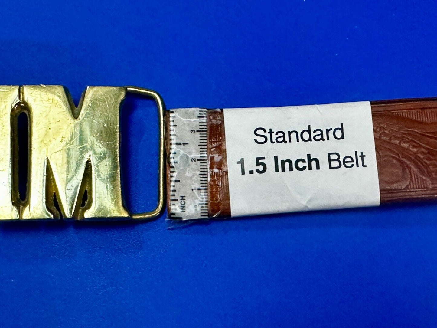 TIM Custom Name in cutout block letters solid brass belt buckle - Taiwan ROC