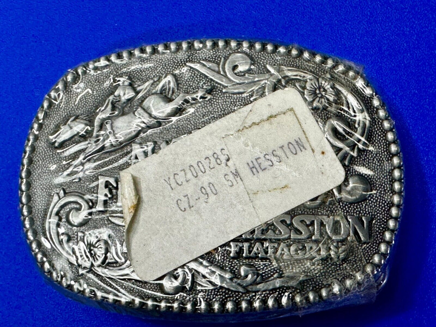 1990 Hesston National Finals Rodeo NFR Cowboys Youth Size NOS Belt Buckle