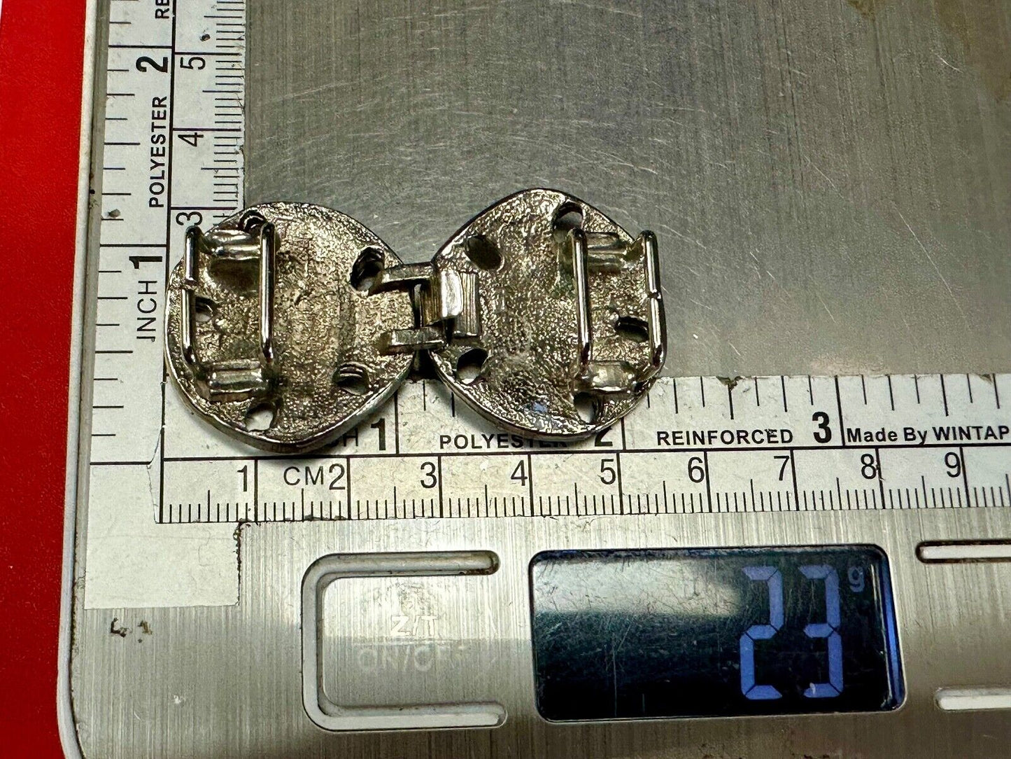 2" Sand Dollars - Vintage Two-piece interlocking gold tone belt buckle
