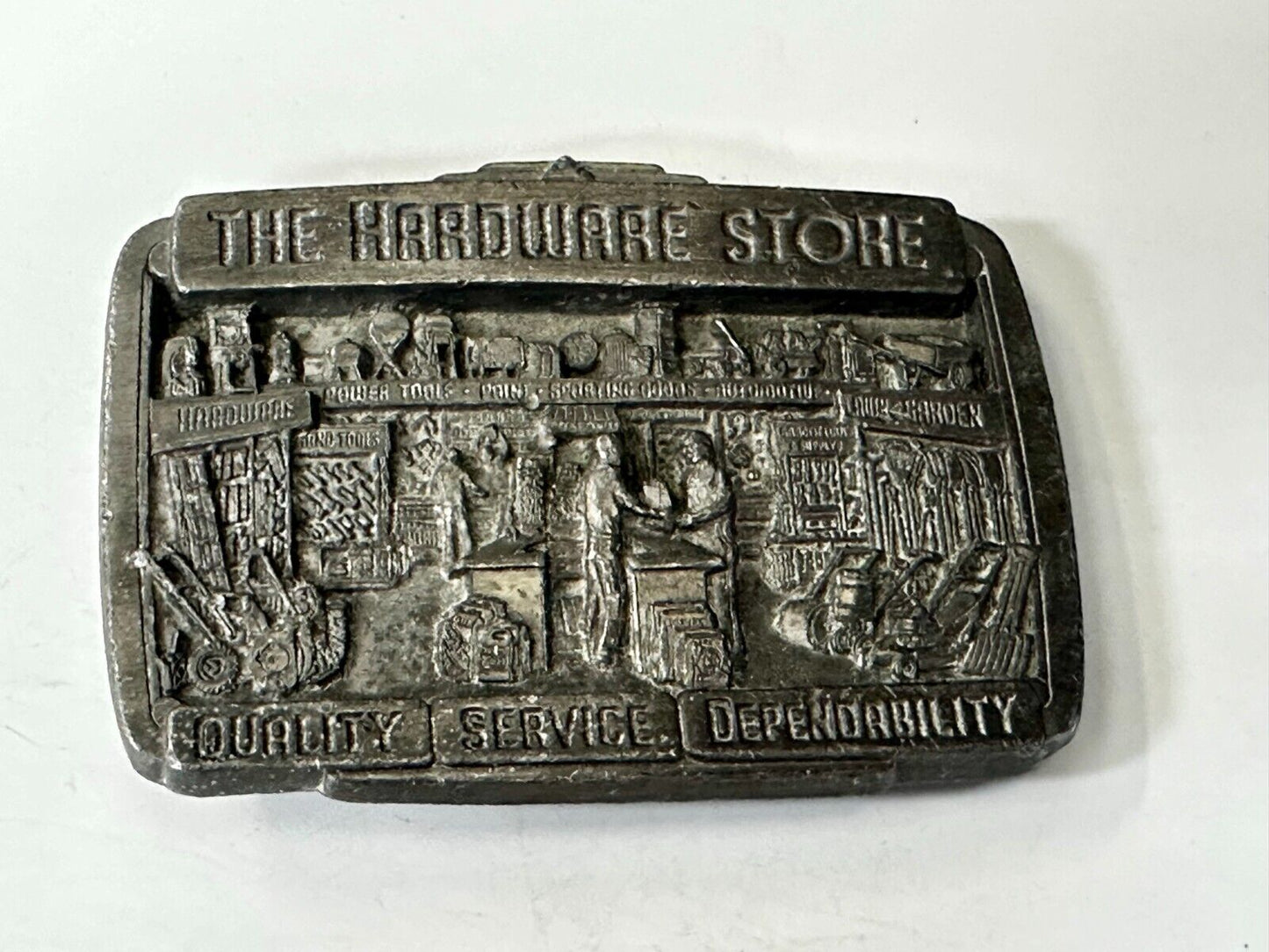 The Hardware Store - Quality Service Dependability Commemorate 1987 Belt Buckle
