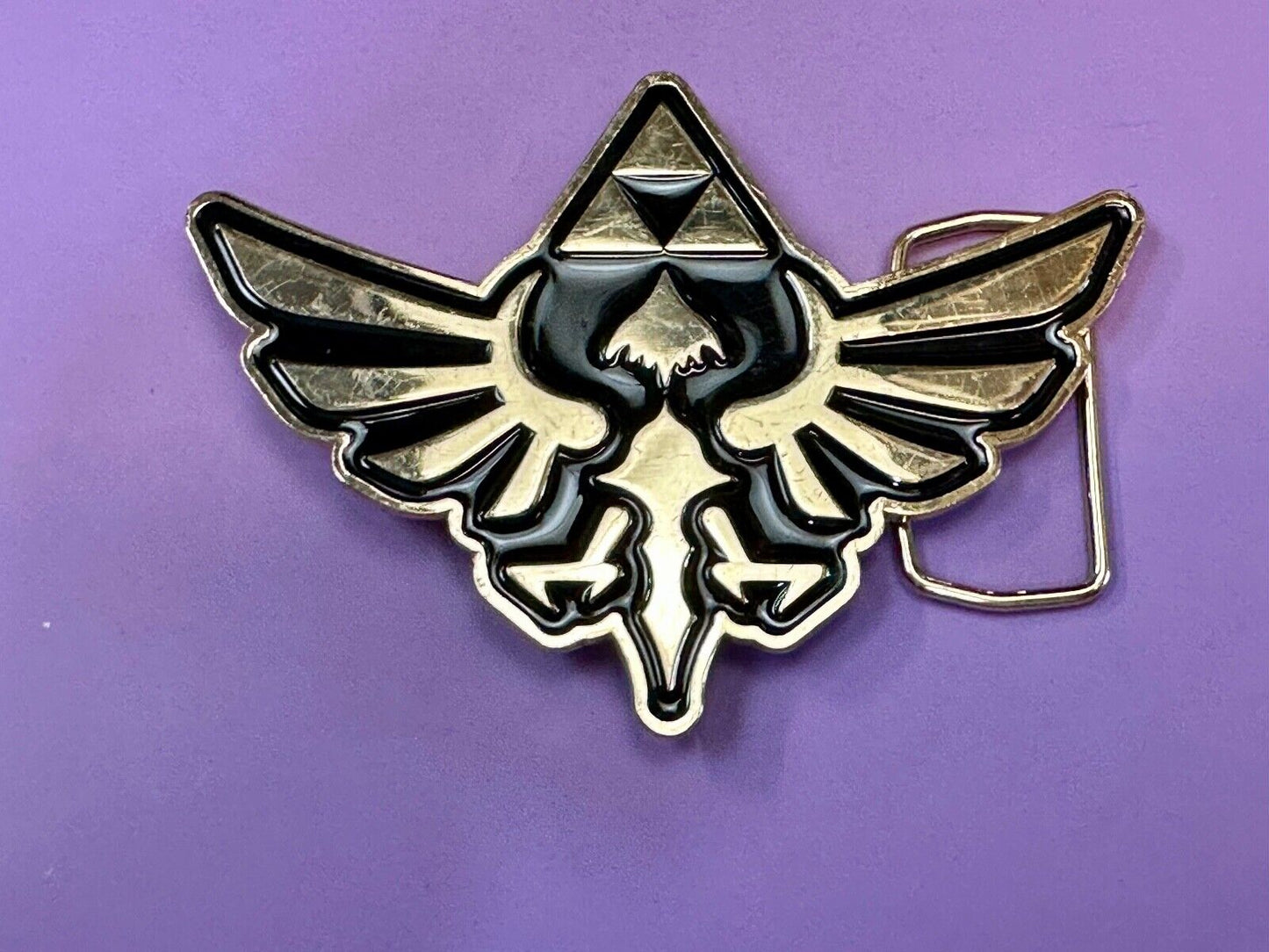 The Legend Of Zelda Black Golden Crest Triforce Nintendo 2014 Belt Buckle
