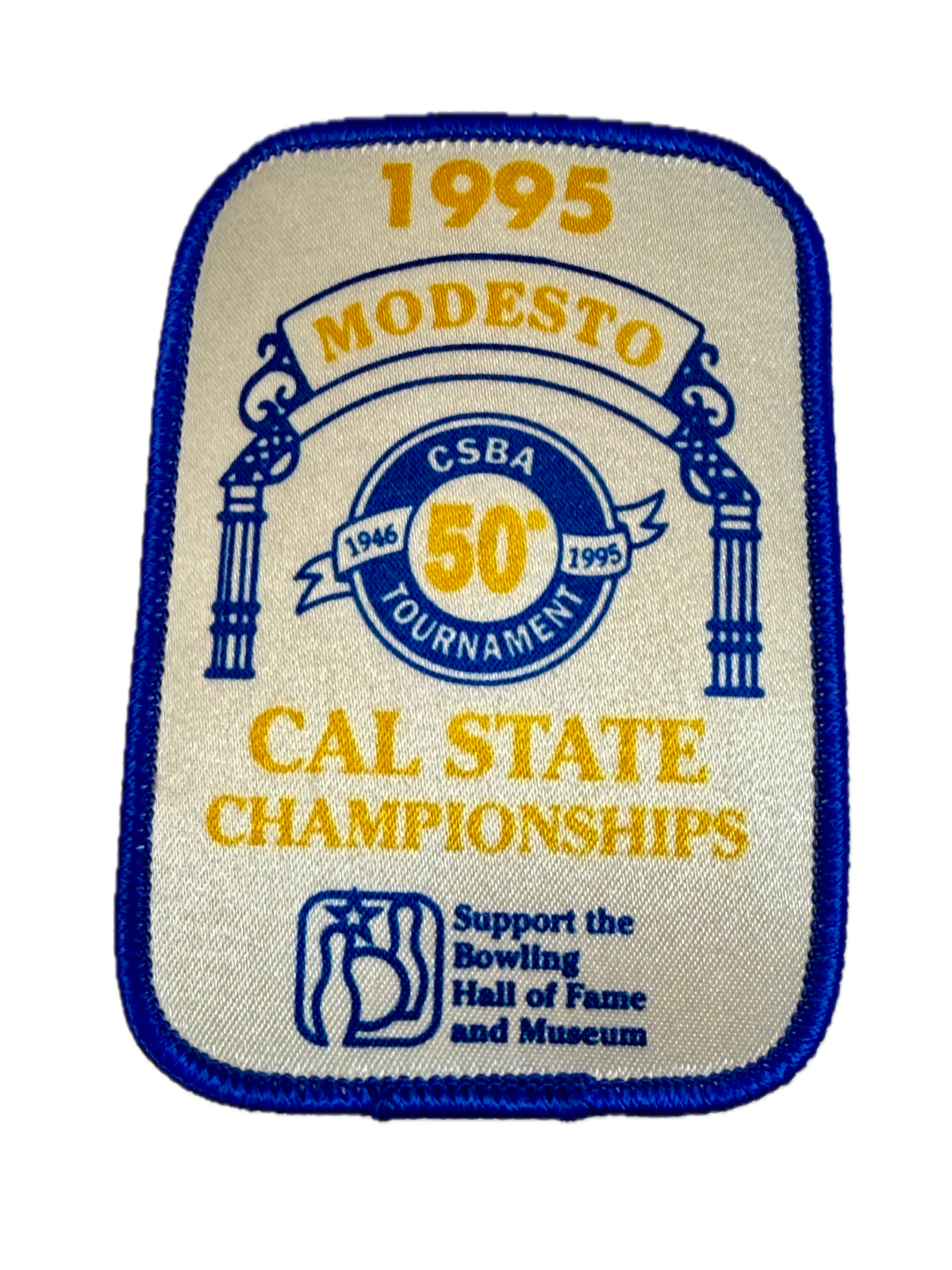 1995 Modesto Cal State Championship 50th CSBA Bowling Tournament Sports Patch
