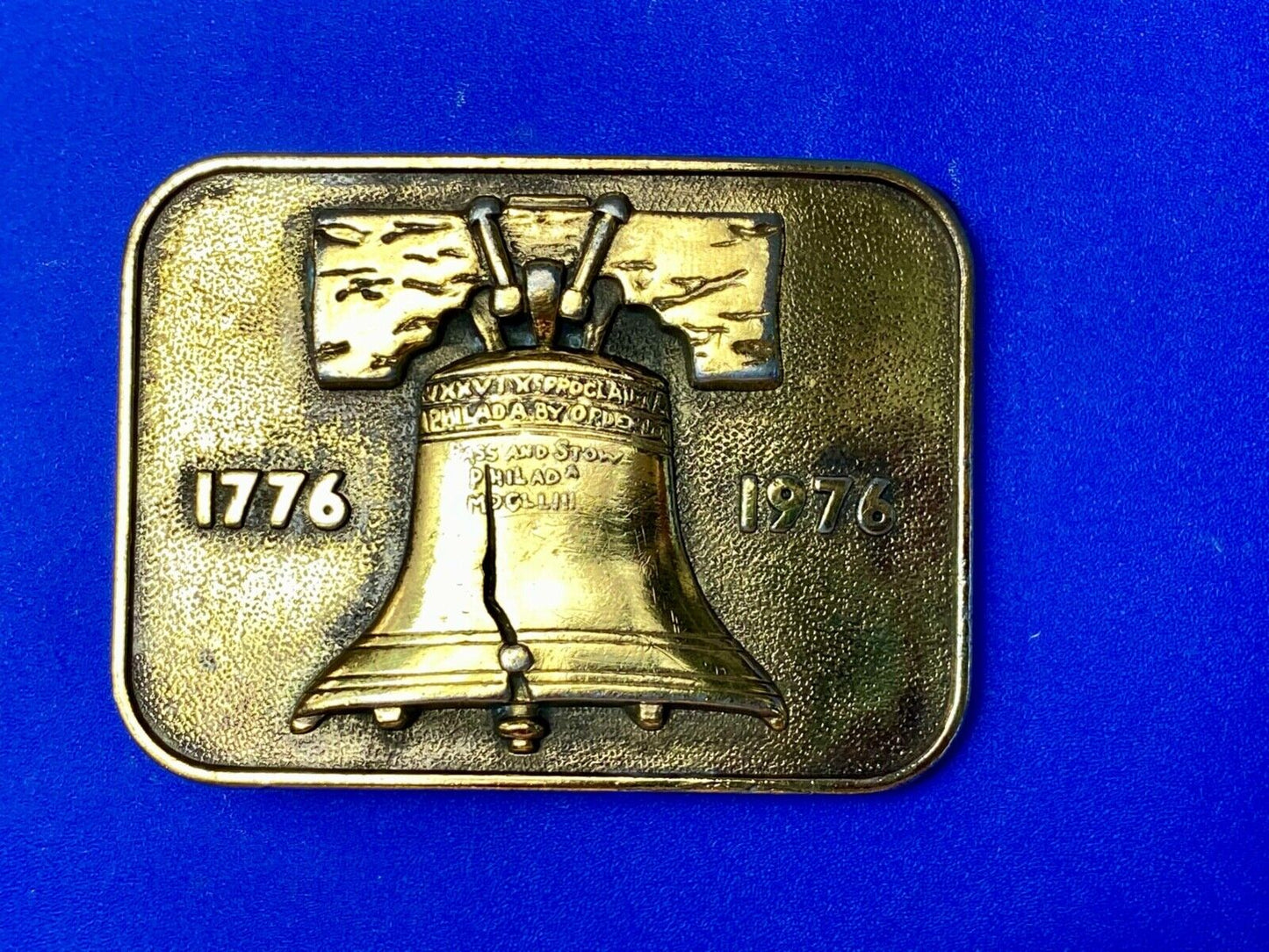 200 year celebration of Liberty Bell Vintage brass tone belt buckle
