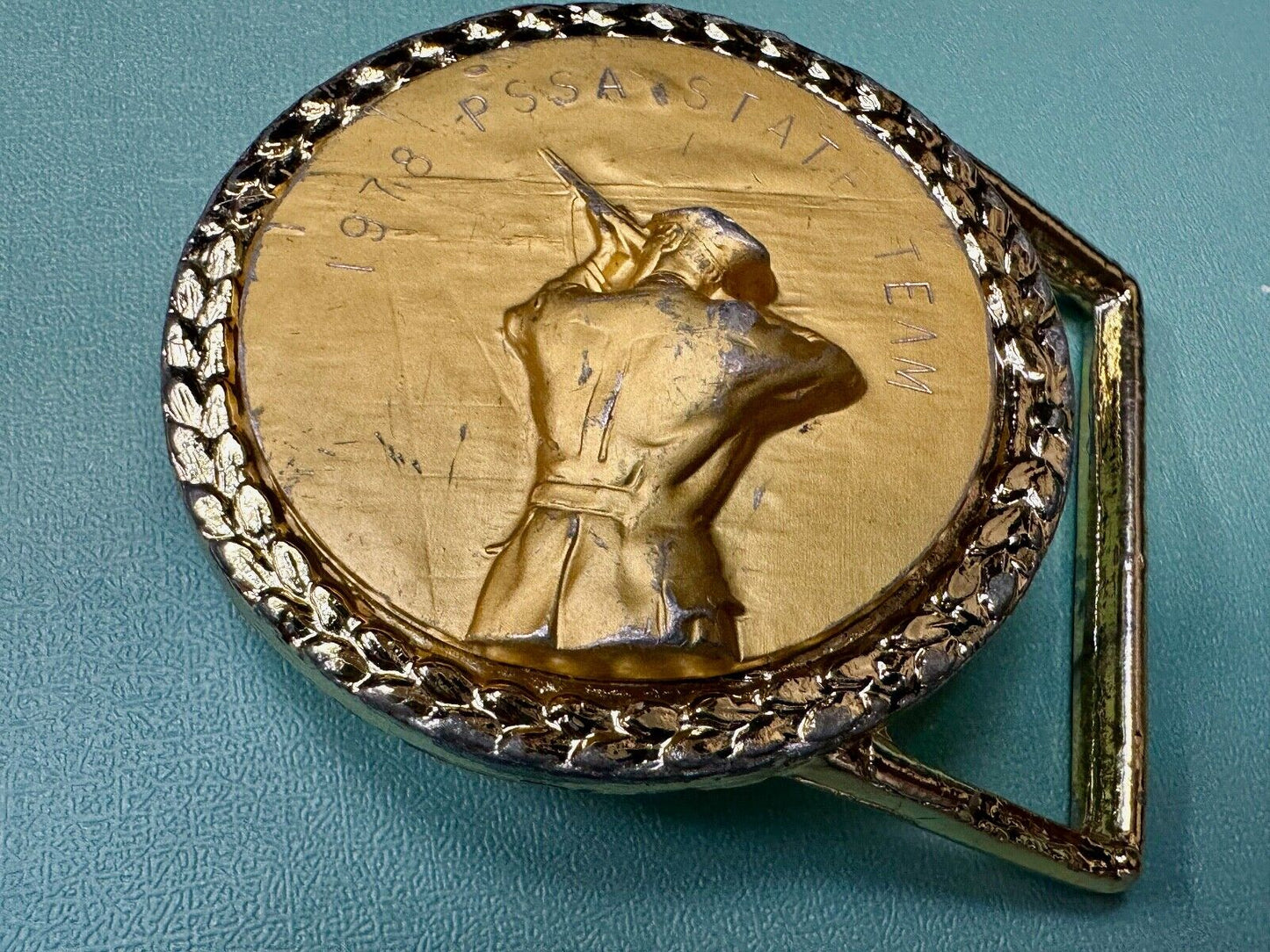 Vintage 1978 PSSA State Team shooting Rare Olympics Collectors belt buckle