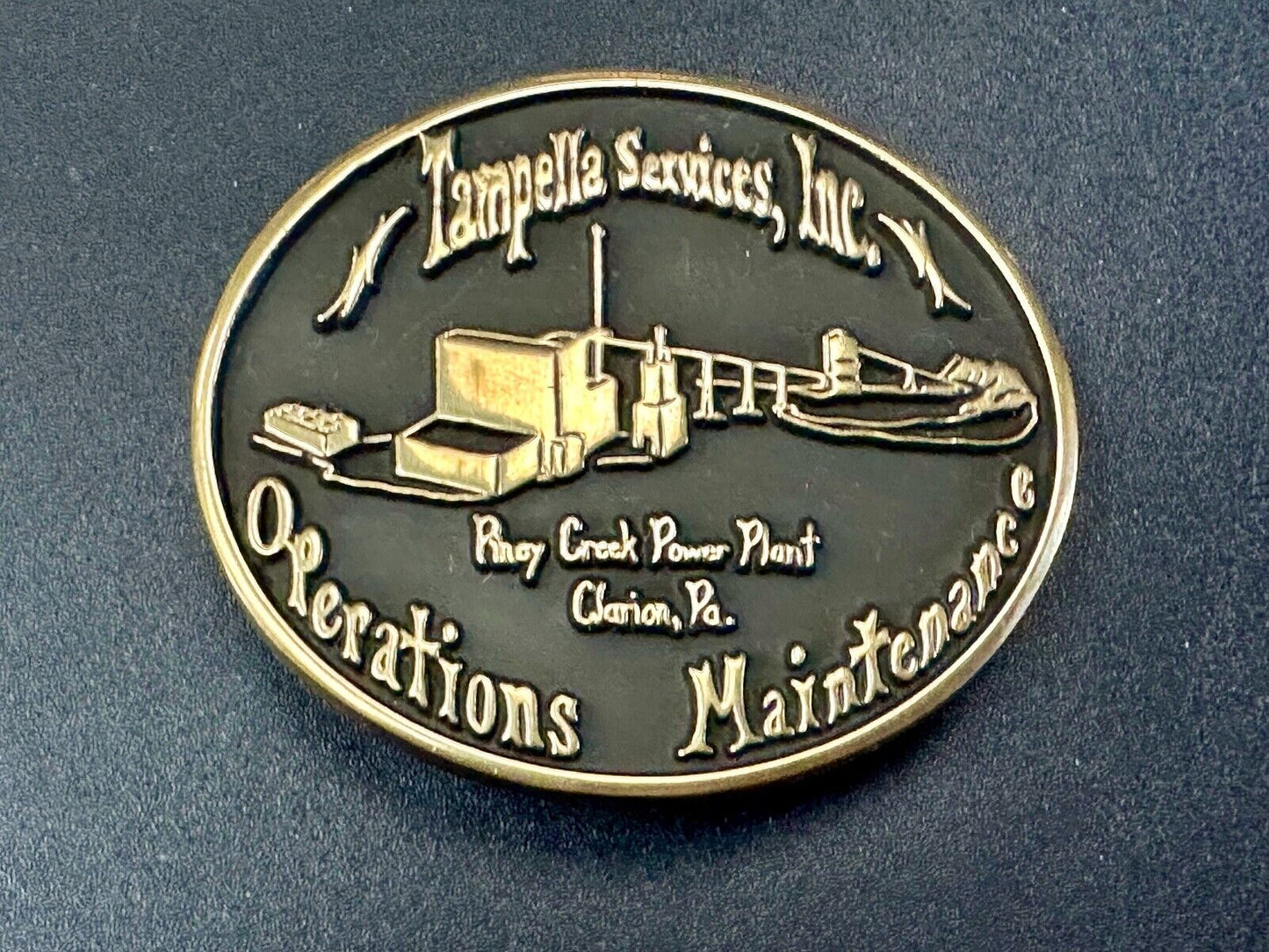 ACI Tampella Piney Creek Power Plant Clarion PA Operations Maint. belt buckle
