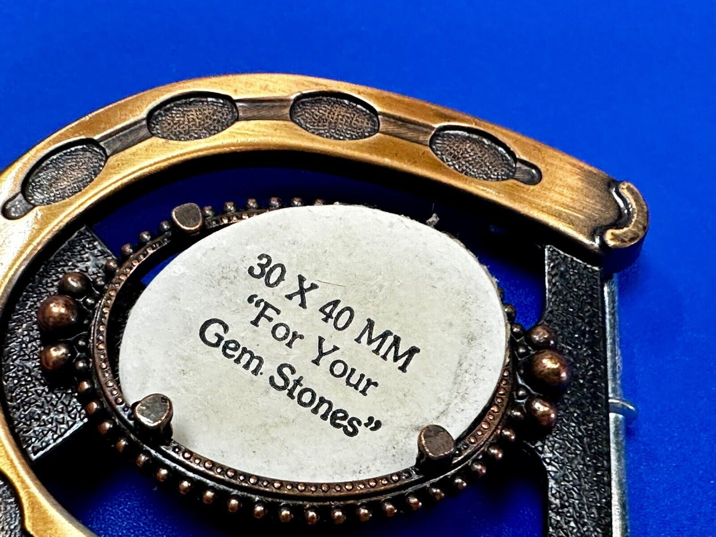 30 x 40 mm Western Horseshoe Shpaed Belt Buckle To Mount Your Cabochon Gem Stone
