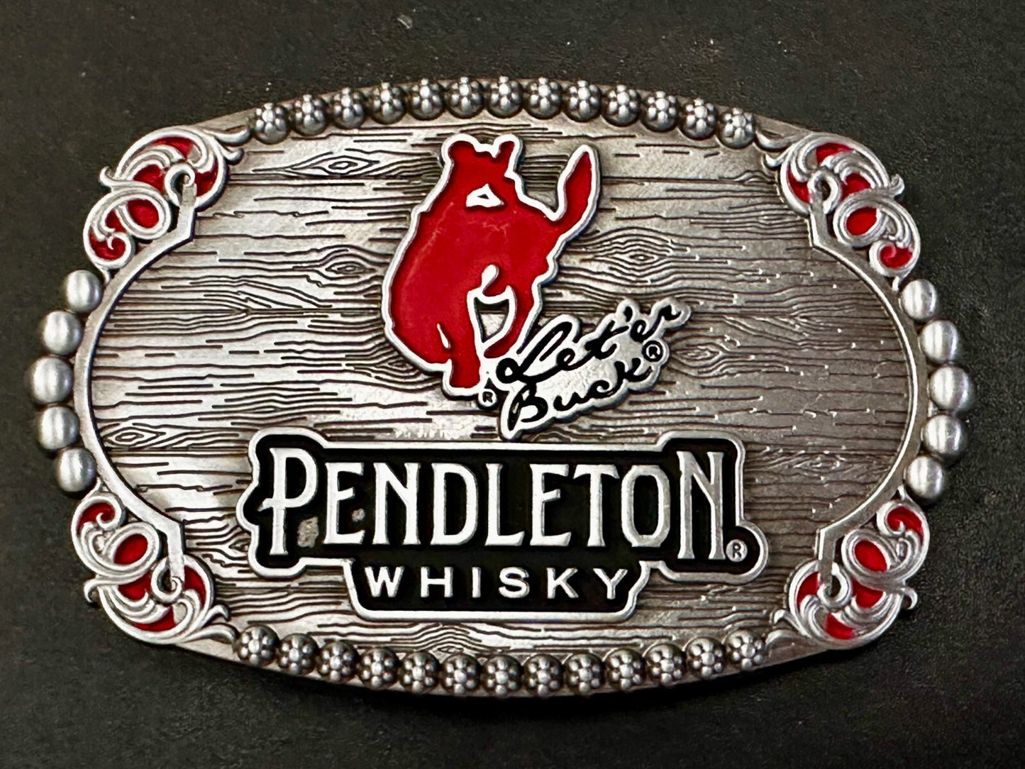 2023 Pendleton Whiskey Let'er Buck Rodeo Cowboy Montana Silversmiths Belt Buckle