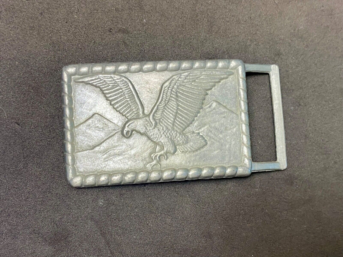 Vintage EAGLE Belt Buckle American Americana USA Biker Mountains Classic