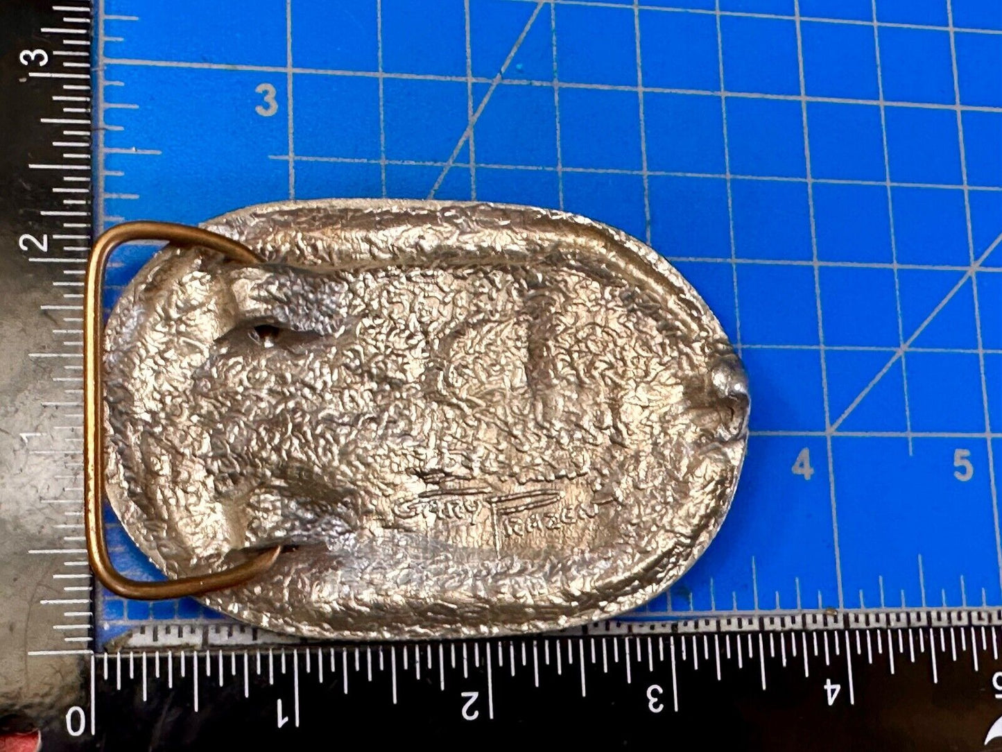 Utah Railway Co Vtg Train Railroad 83 Years - Gary Prazen Sculpture Belt Buckle