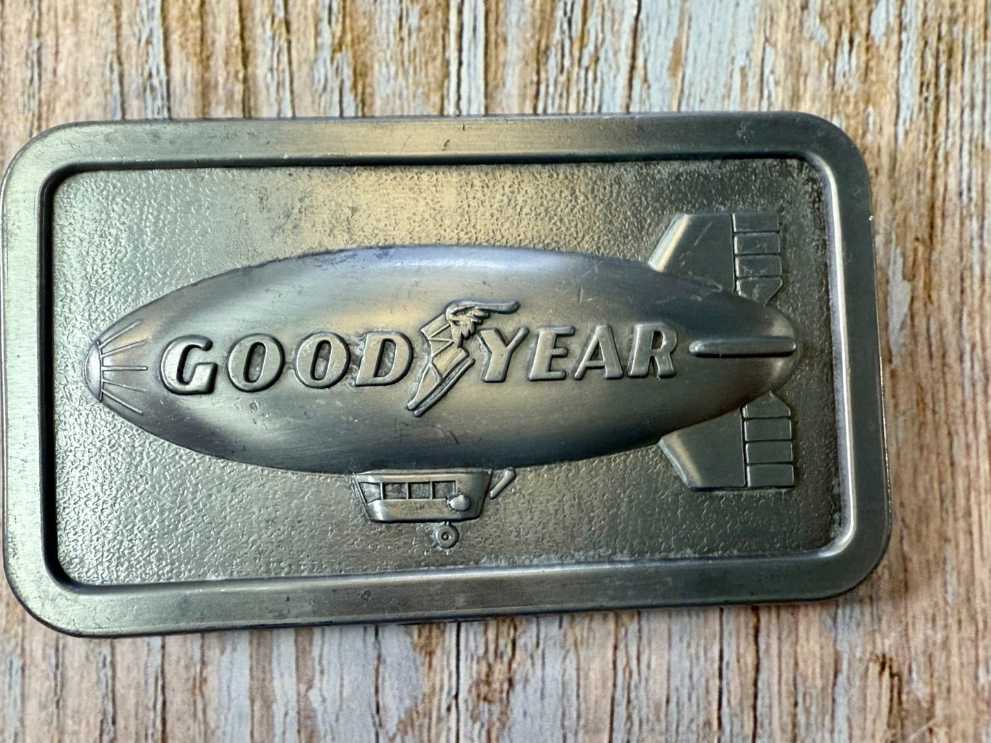 The Goodyear Blimp Tire & Rubber Company Air Ship Vintage 1974 Promo Belt Buckle
