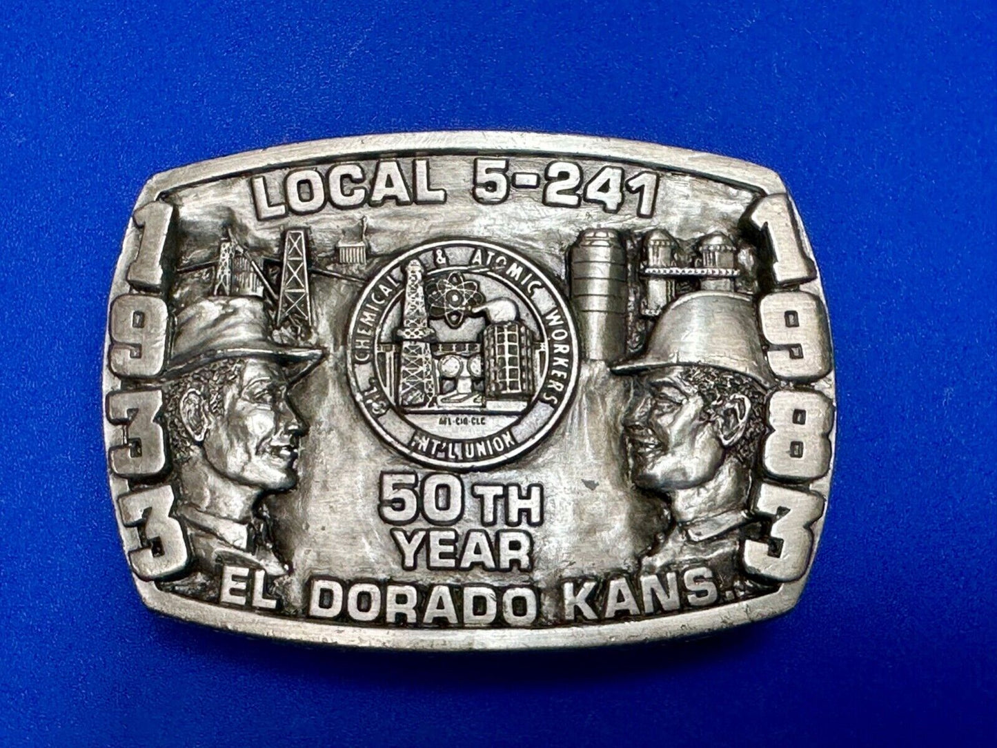 1983 El Dorado Kansas Local union 5 241 50th year celebration belt buckle