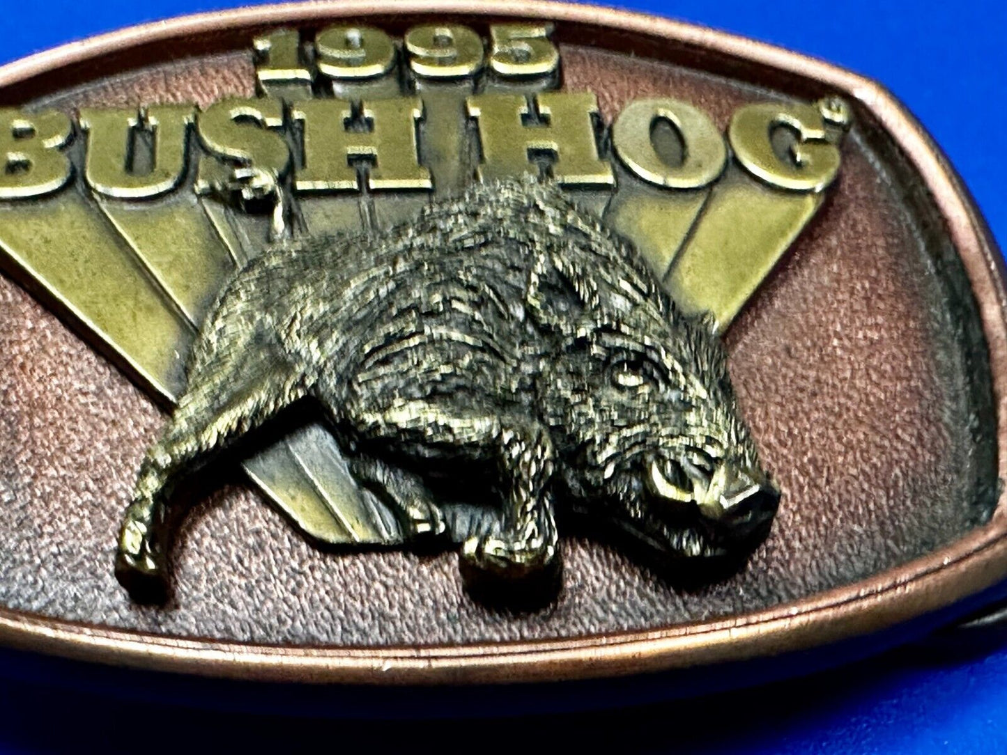 1995 Bush Hog Vintage Farm Agriculture Lawn Care Belt Buckle By Spec Cast