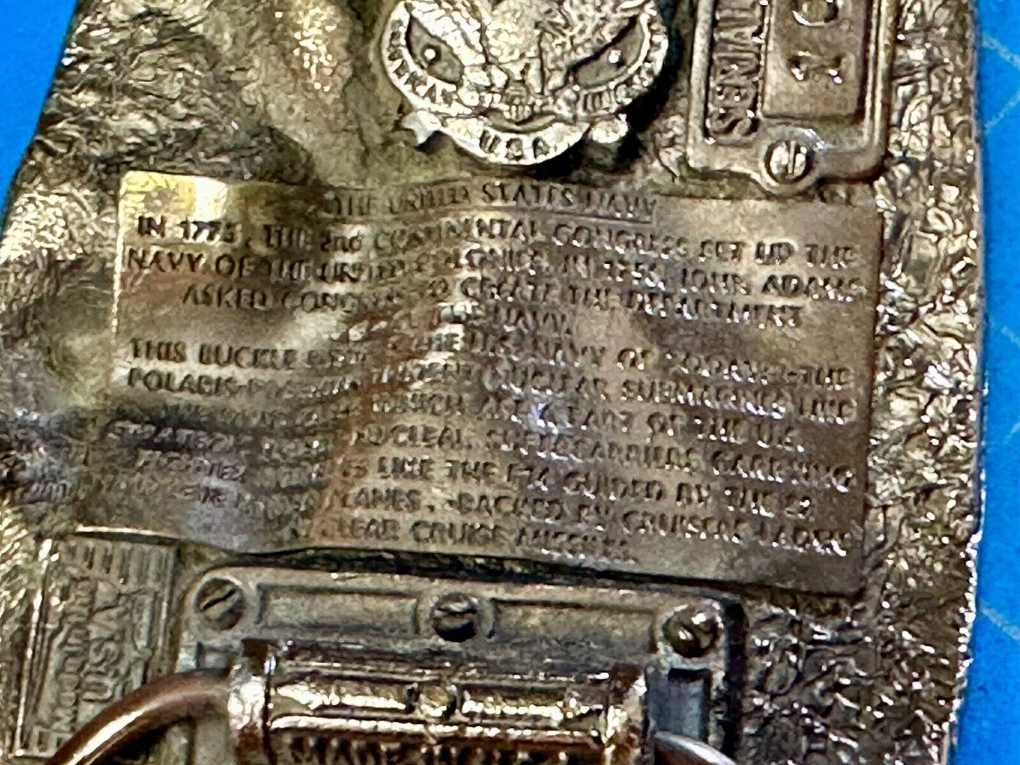 US Navy Anytime Baby 1983 Colorful Great American Belt Buckle