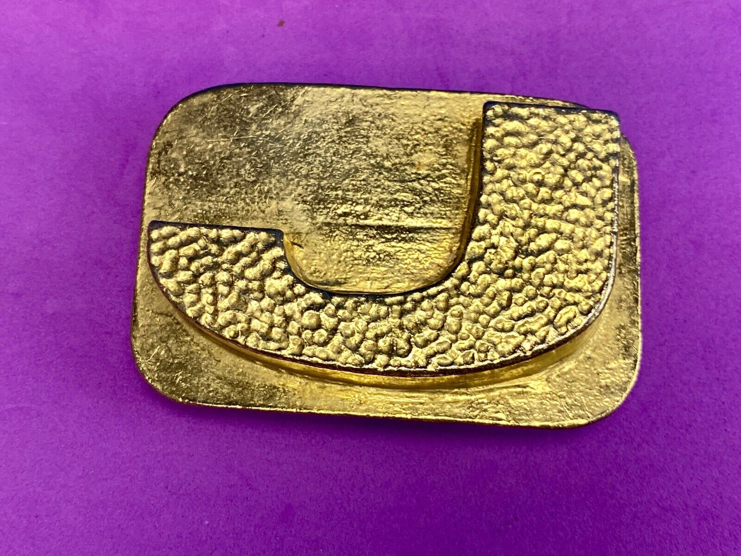 Big gold tone block letter J belt buckle - Name, Initial, personal meaning!