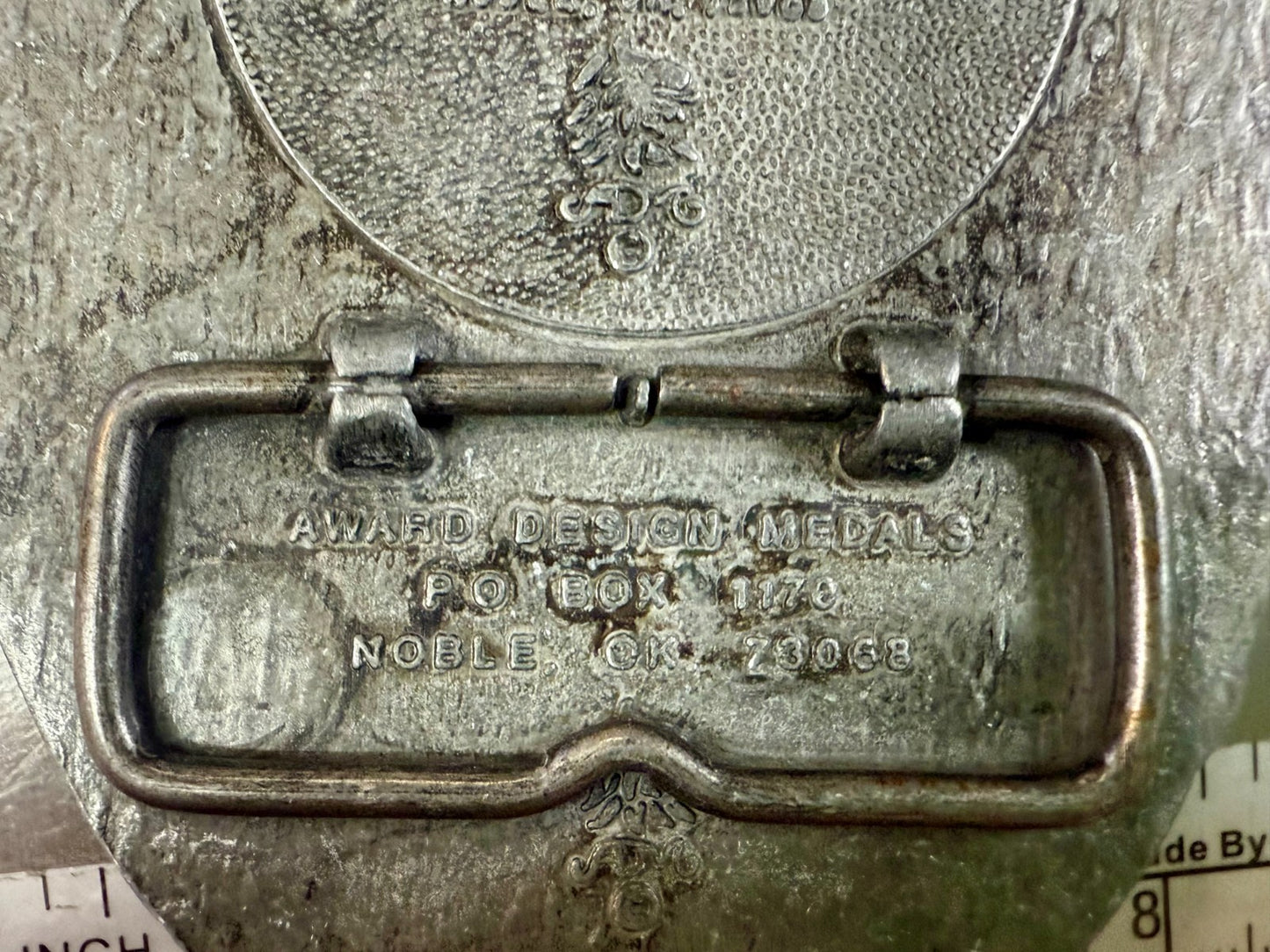 Vintage Cowboy Cattle Drive Belt Buckle 3.75" X 2.75" Pewter Zee Series by ADM