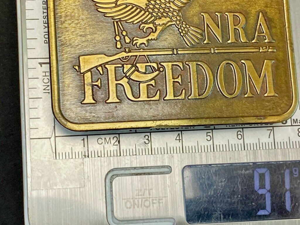 Bicentennial - Firearms Freedom Institute Nra Usa Gun Collectors Belt Buckle