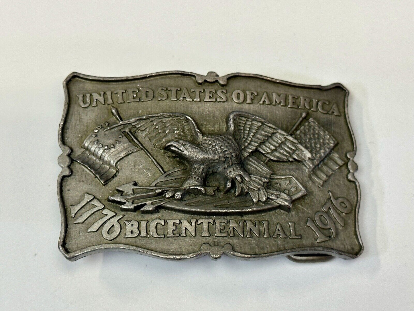 Swiss Miss Patriotic American Eagle 200 year Bicentennial Pride belt buckle