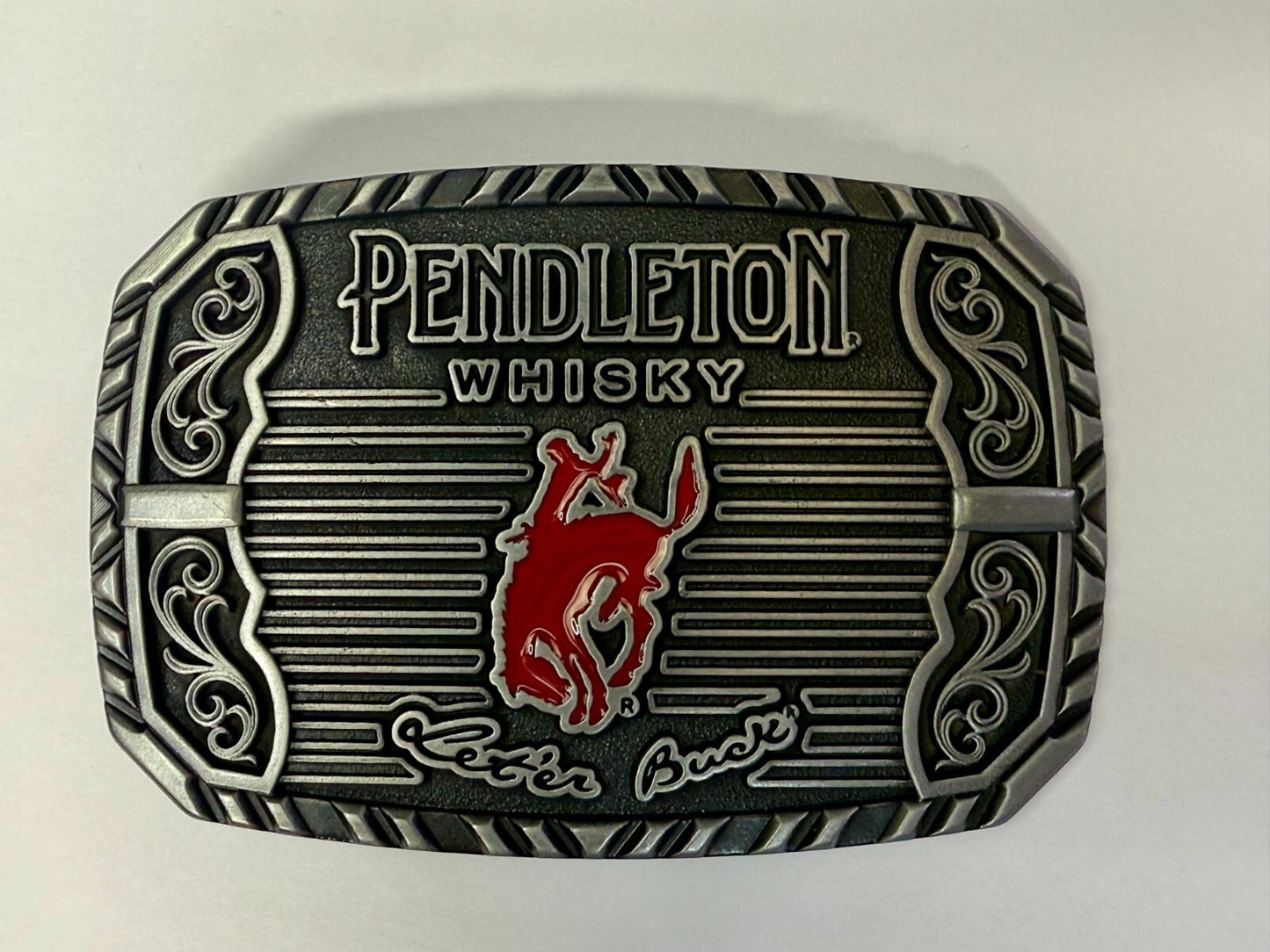 2025 Pendleton Whiskey Let'er Buck Rodeo Cowboy Montana Silversmiths Belt Buckle