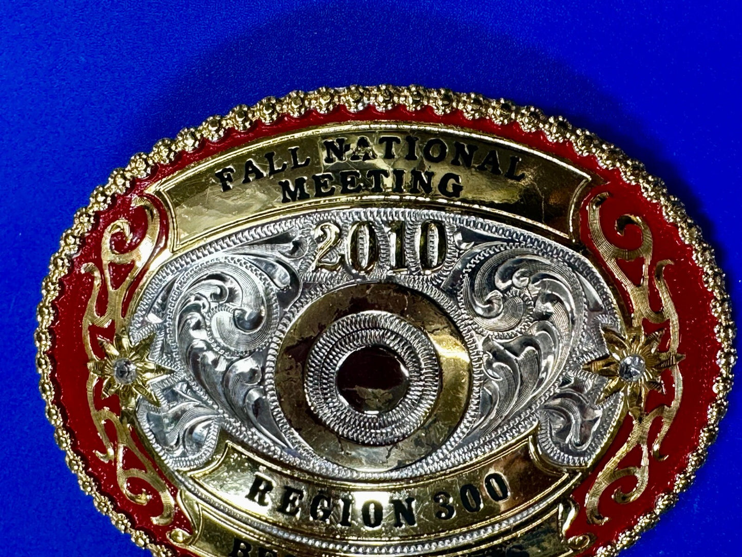 2010 Fall National Meeting Region 300 Best in Class Award Trophy Belt Buckle