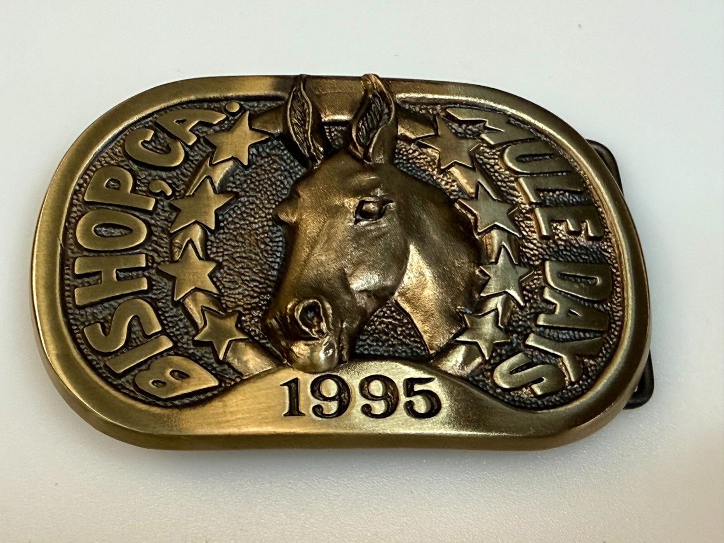 Bishop California Mule Days Memorial Day Weekend 1995 Commemorative Belt Buckle