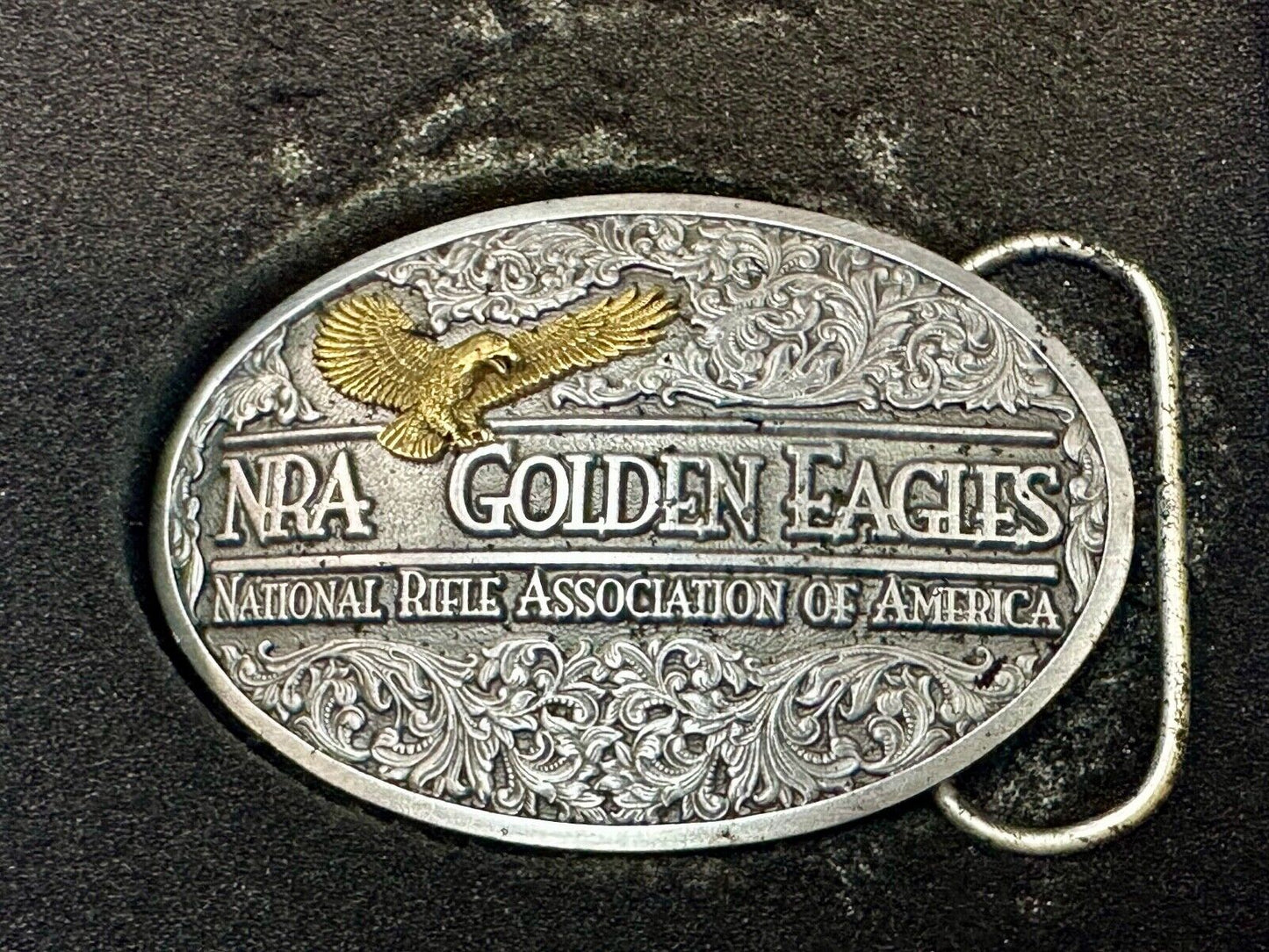 1994 NRA Golden Eagles National Rifle Association Limited Belt Buckle in box