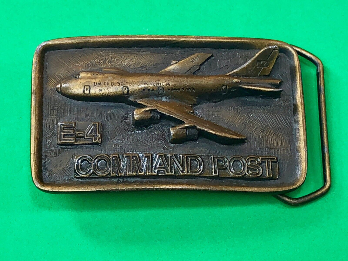 Vintage E-4 Command Post Belt Buckle United Airplane USAF Air Force