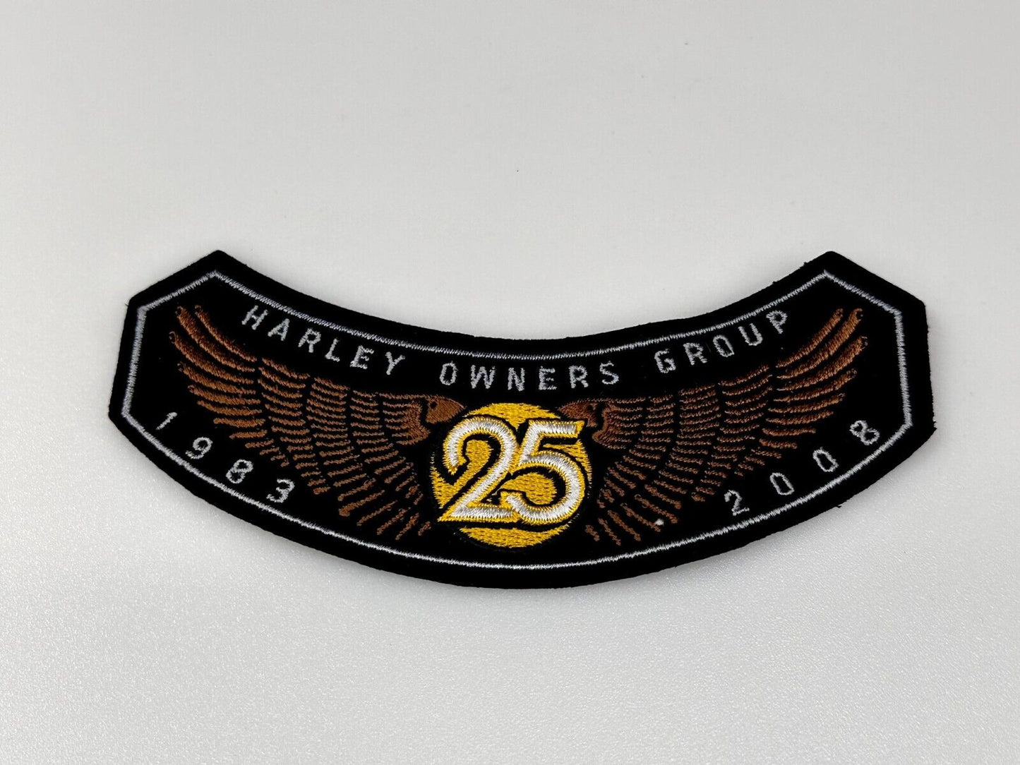 25 Years 2008 Harley Davidson Owners Group Motorcycles Jacket Vest Patch