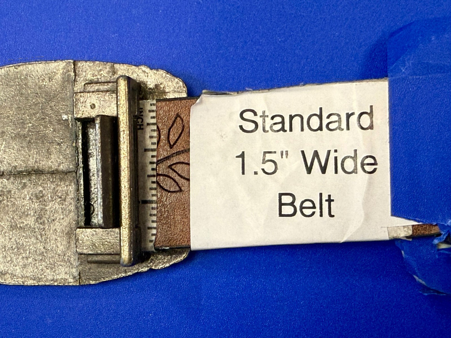 Tall in the Saddle Cowboy Horse River Mountain Scenery Western Belt Buckle