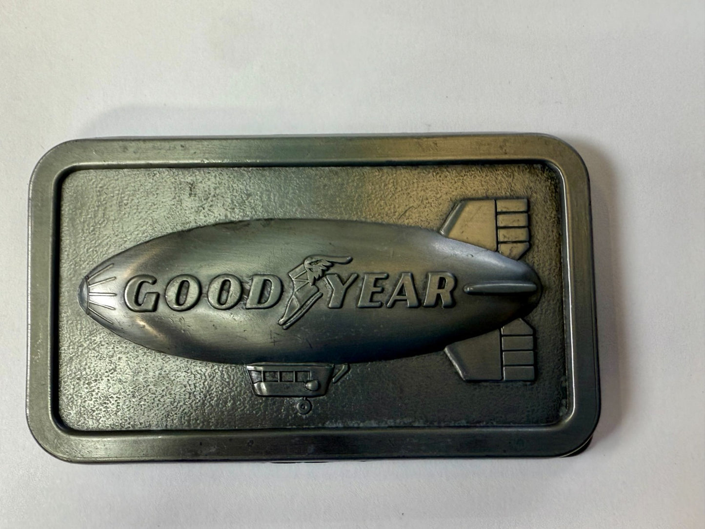 The Goodyear Blimp Tire & Rubber Company Air Ship Vintage 1974 Promo Belt Buckle