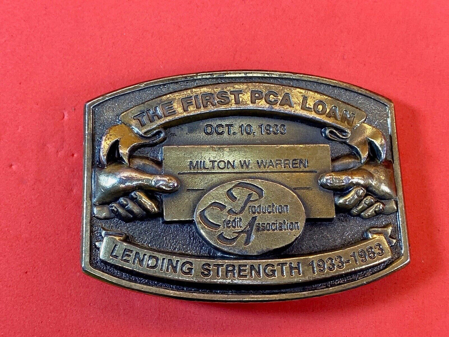 The First Pca Loan Belt Buckle - Lending And Strength Production Credit Assn.