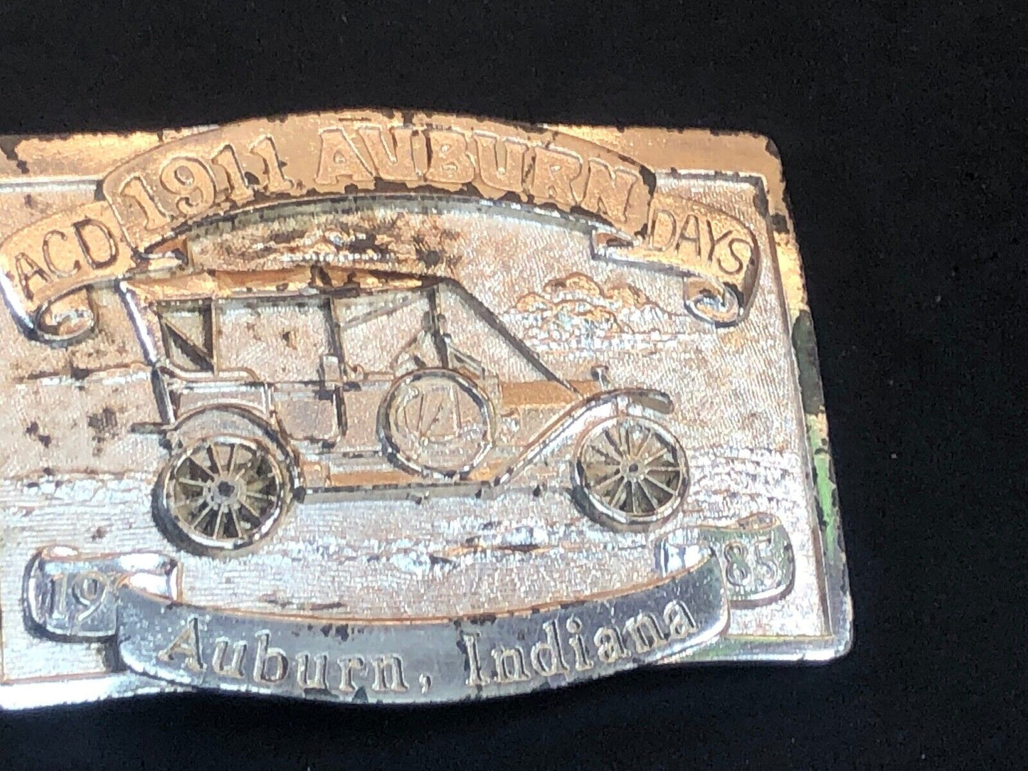 Vintage 1985 Auburn Days - Indiana belt buckle. fair and car show!
