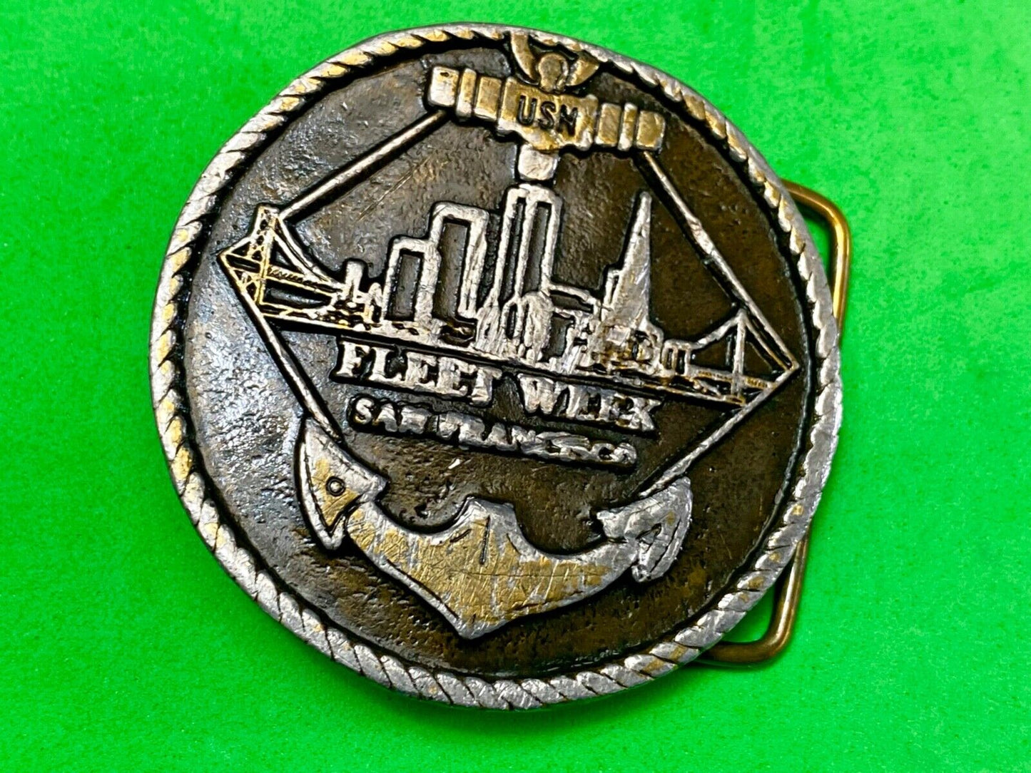 USM Annual Fleet Week, San Fransisco Limited Eden round belt buckle No 33