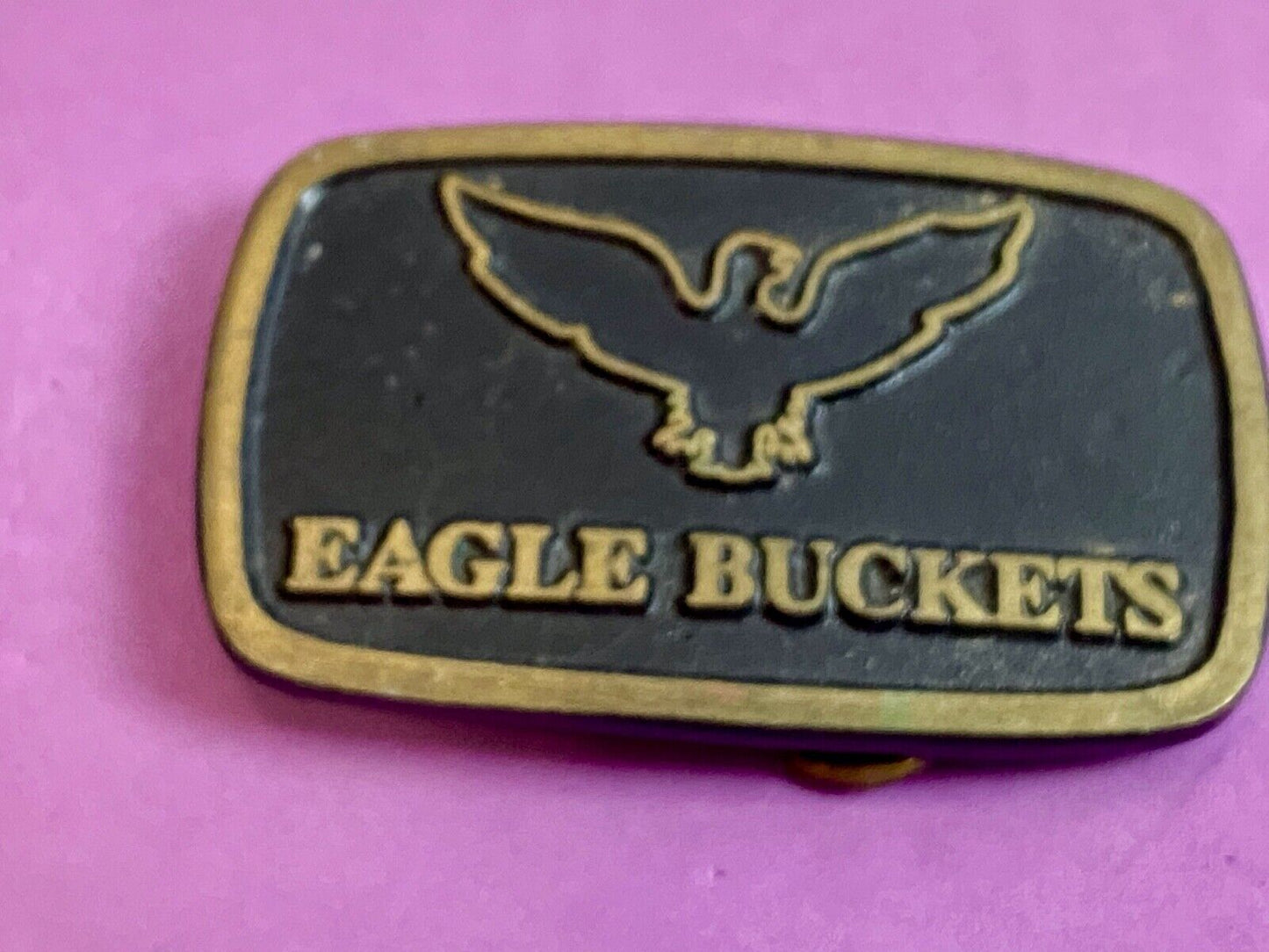 Vintage Heavy Machinery Construction - eagle buckets - belt buckle