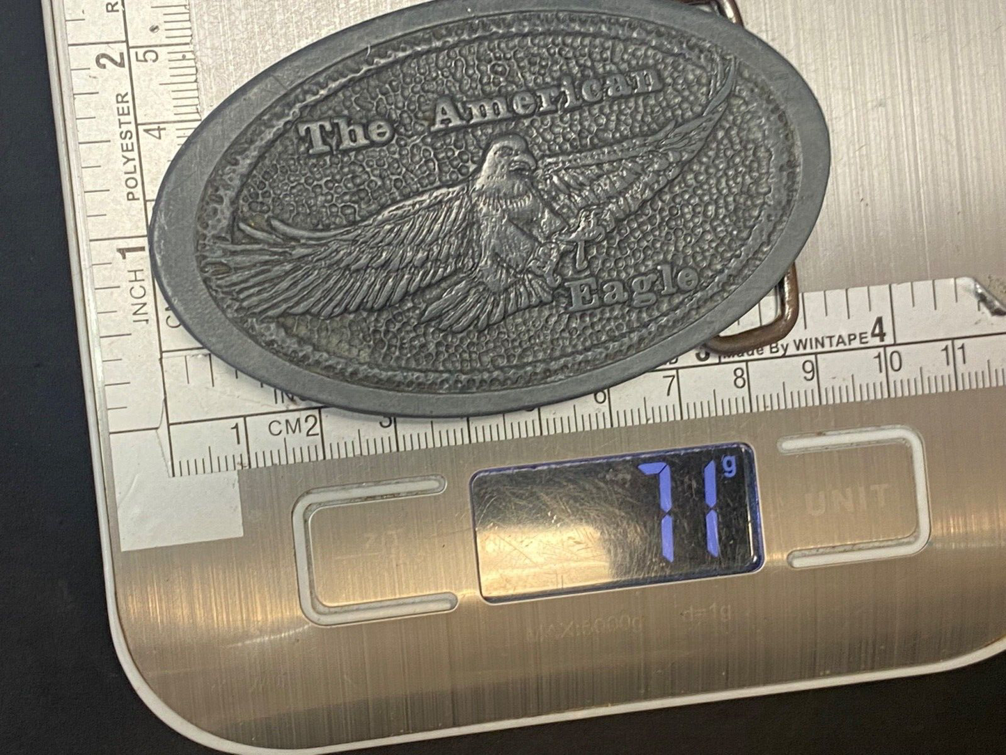 The American Eagle - Patriotic Symbol oval belt buckle by DIX leather goods