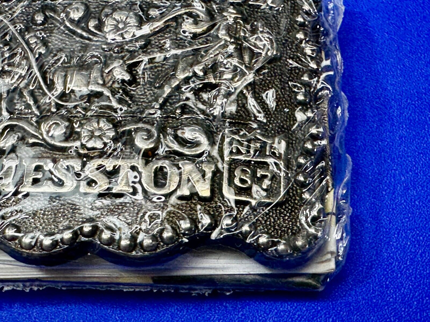 1987 Hesston National Finals Rodeo NFR Rodeo Cowboys NOS Western Belt Buckle