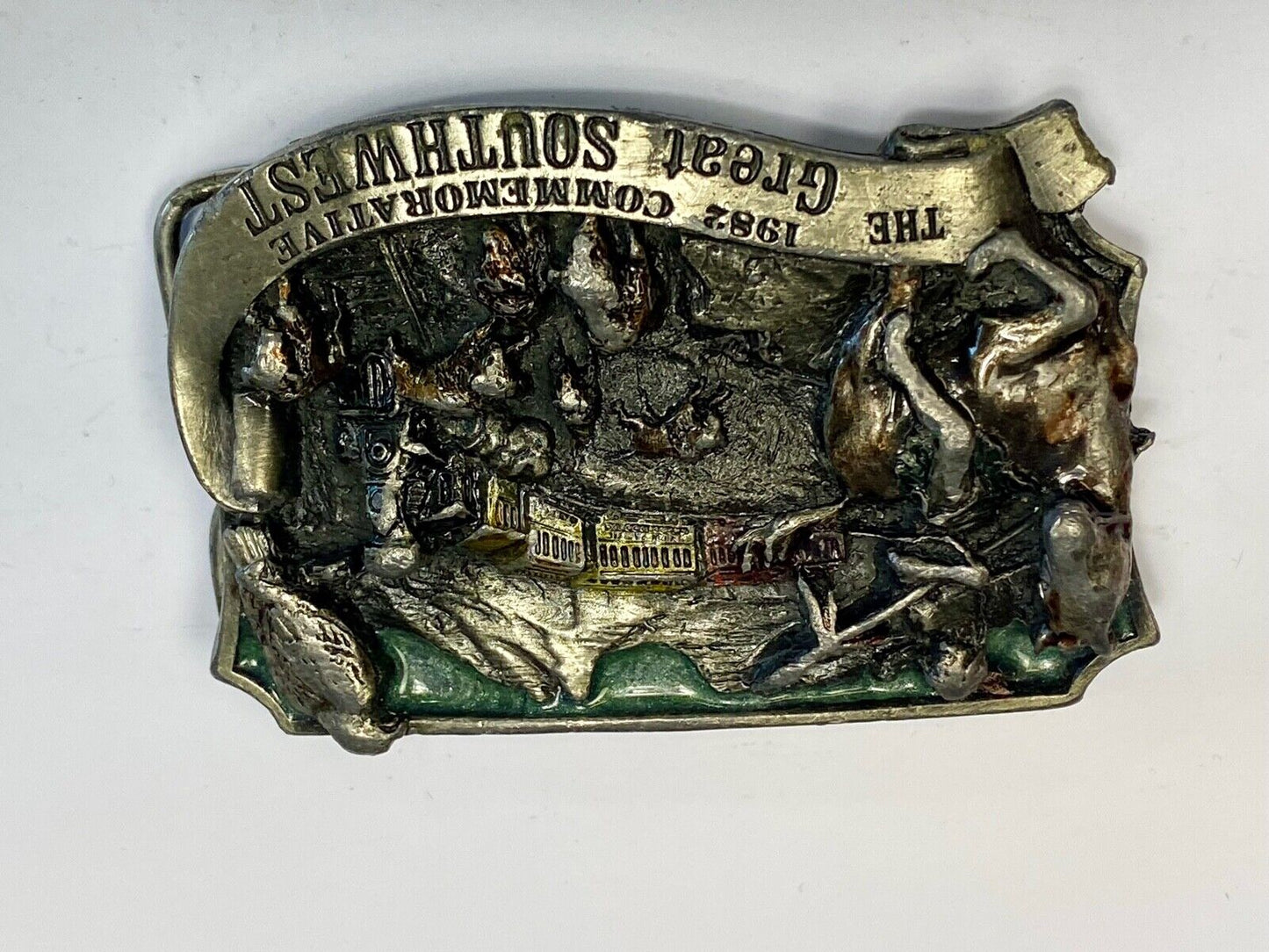 The Great Southwest 1982 Limited Ed. Commemorative Vintage Belt Buckle