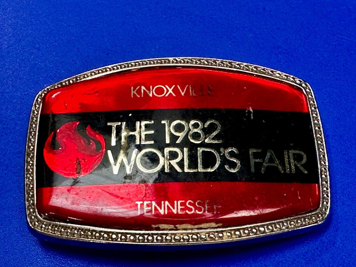 The 1982 Worlds Fair Energy Expo Knoxville Tennessee Souvenir Belt Buckle