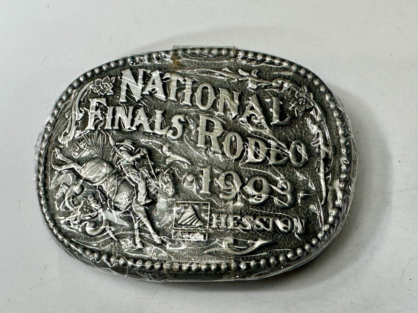 1993 Hesston National Finals Rodeo NFR Cowboys Youth Size NOS Belt Buckle