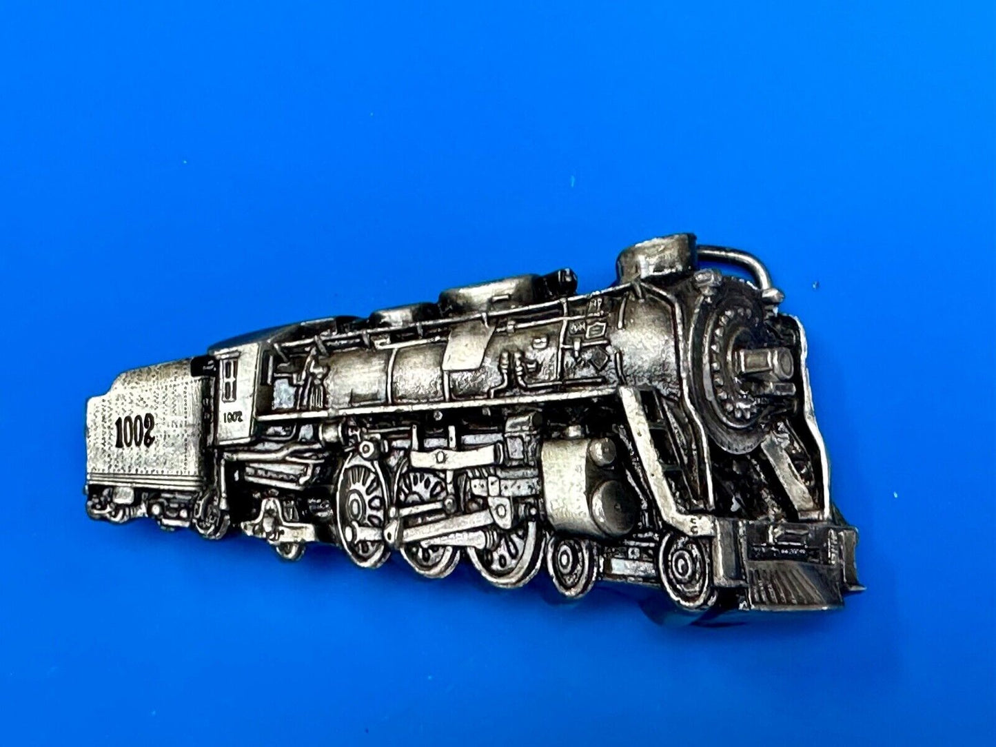 Train Steam Locomotive #1002 Vintage 1978 Cutout RR Bergamot Belt Buckle