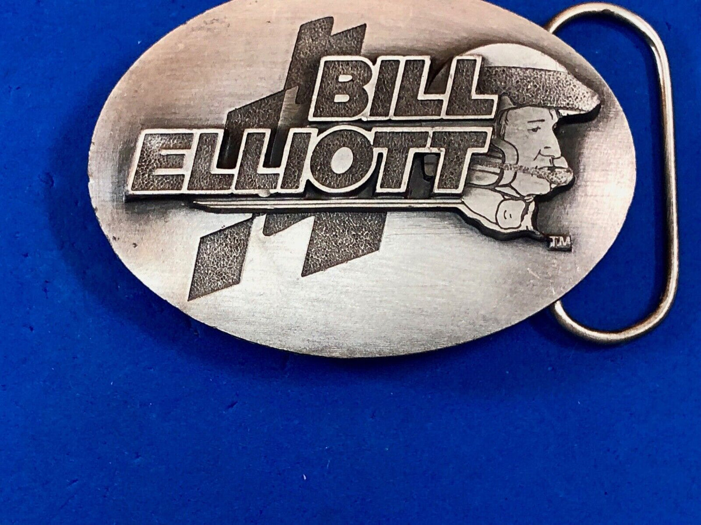 VINTAGE 1991 Bill Elliott NASCAR race car INDY 500 driver belt buckle