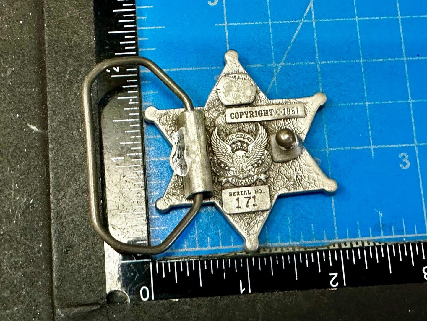 Texas Ranger Star Badge Shaped Vintage 1981 - The Great American Belt Buckle Co