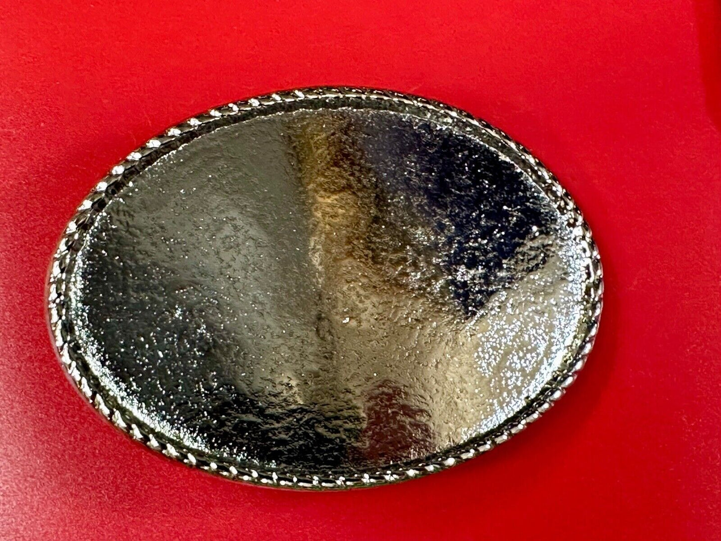 4" wide western silver tone NOS belt buckle your craft project or to wear!