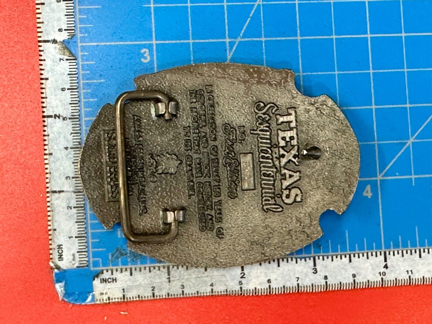 Texas Sesquicentennial 1836-1986 Solid Brass 1st Edition ADM Belt Buckle