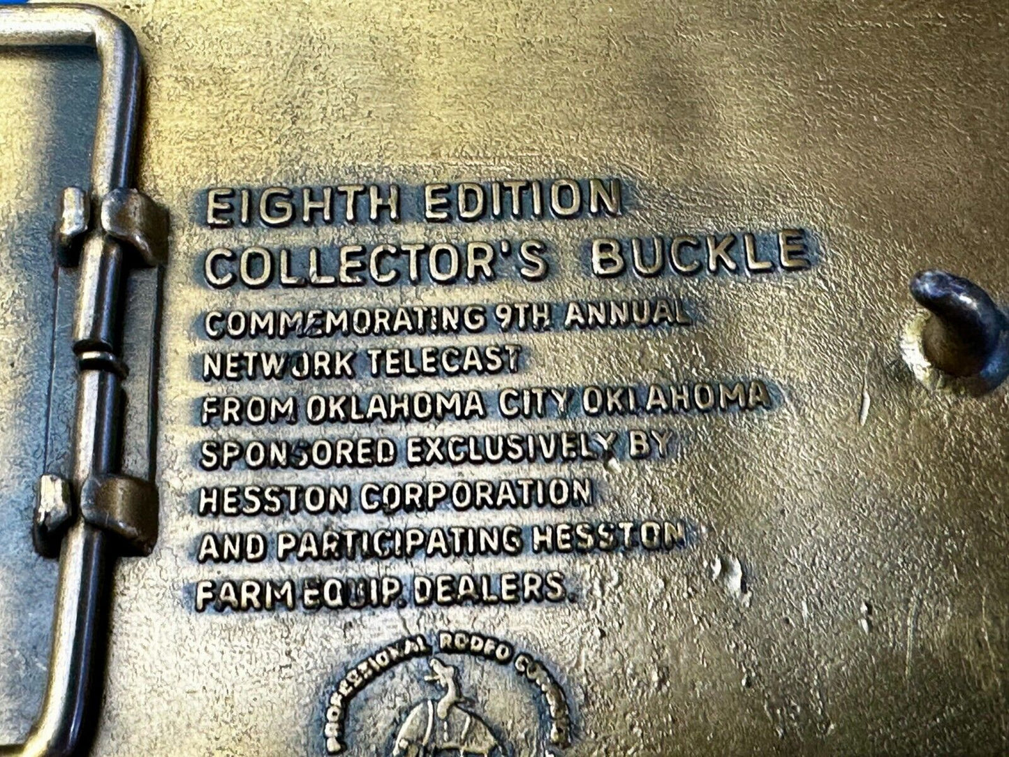 1982 Hesston National Finals Rodeo NFR Rodeo All Around Cowboy Belt Buckle