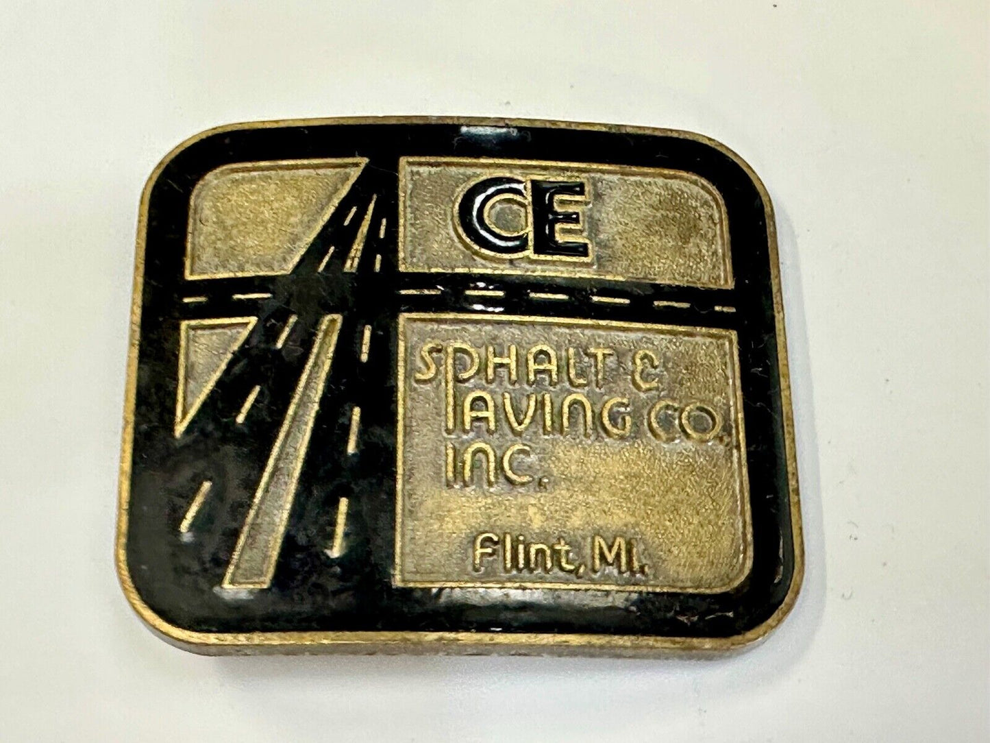 ACE Asphalt & Paving company Flint MI Promo Adverting belt buckle